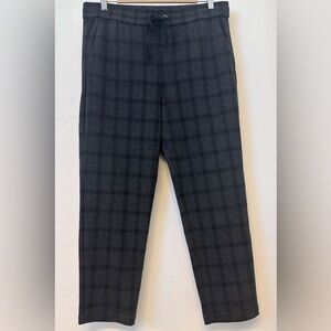 LOFT Dark Gray Plaid knit Ankle Pants